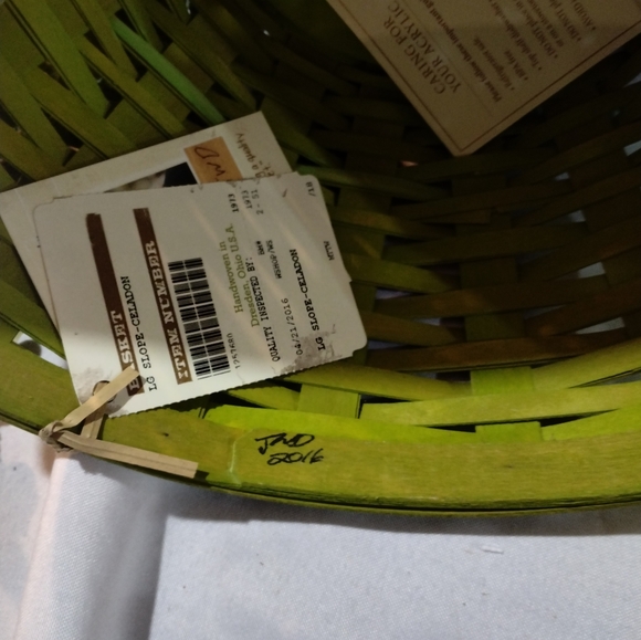 LONGABERGER MED AND LG SWOOP CELADON BASKET BOWL SET - Picture 6 of 8